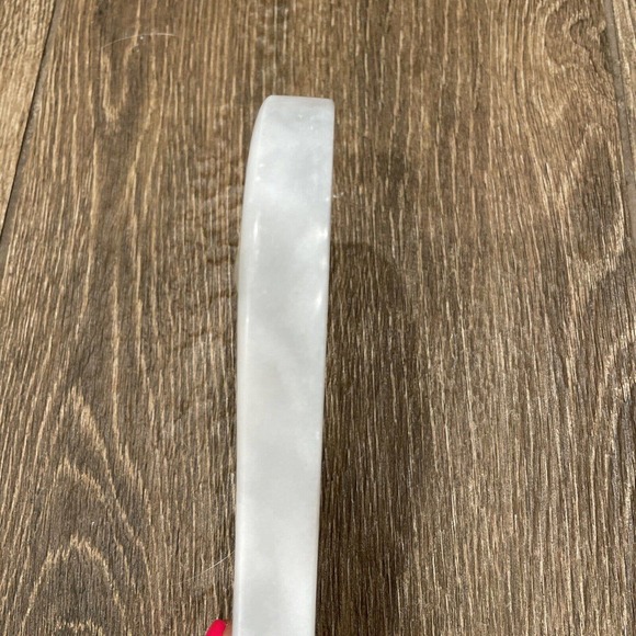 Natural 100% Marble Large Spoon Rest 6.5 X 4” Anti-Skid Silicone Feet White Gray - Picture 5 of 6